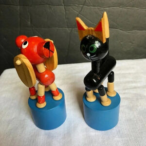 Wooden figurings Toys Cat and Dog